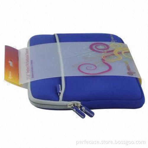Laptop Case Neoprene, Slim Design, Front Pocket for Cables, Inside PVC Pockets for Cards